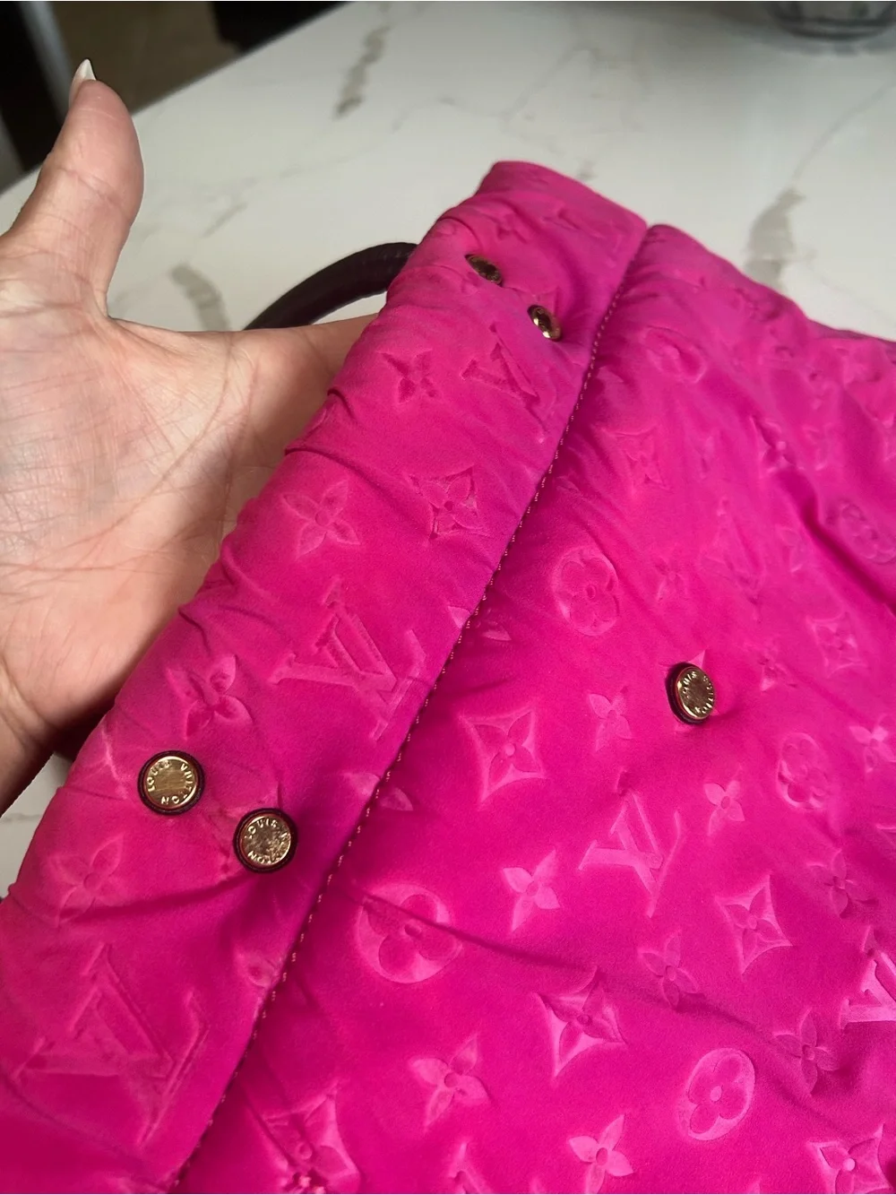 Louis Vuitton Scuba Neverfull Tote in Pink